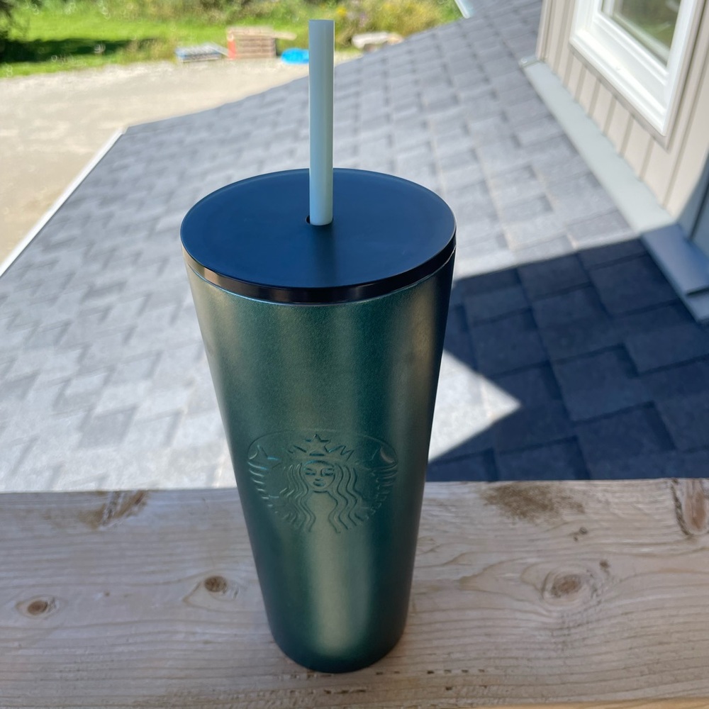 Green Metal Starbucks cup